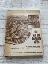 City Size and the Quality of Life Stanford Research 1974 Urban Planning NSF