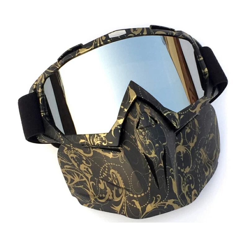 Casco de motocicleta Gafas de montar Máscara facial desmontable Gafas de motocross Gafas Foto 4 de 4