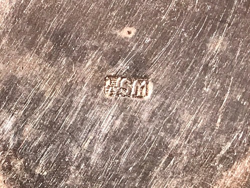 Vintage Antique Unknown Marked SM CoinSilver Hexagonal Form Lidded Sugar Box Old - Picture 8 of 10