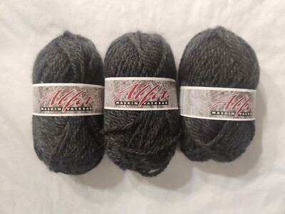 Lot of 3 Skeins Sandnes Garn Alfa Gray Destash NEW WITH TAGS YARN