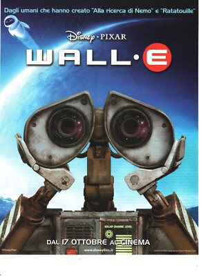 WALL-E Diney Pixar Pubblicità 2008 Werbung Italian Magazine Advertising 28x21 cm