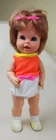 Vintage Mattel 1967 Baby Small Walk 11" Doll with Original Clothes, UNTESTED