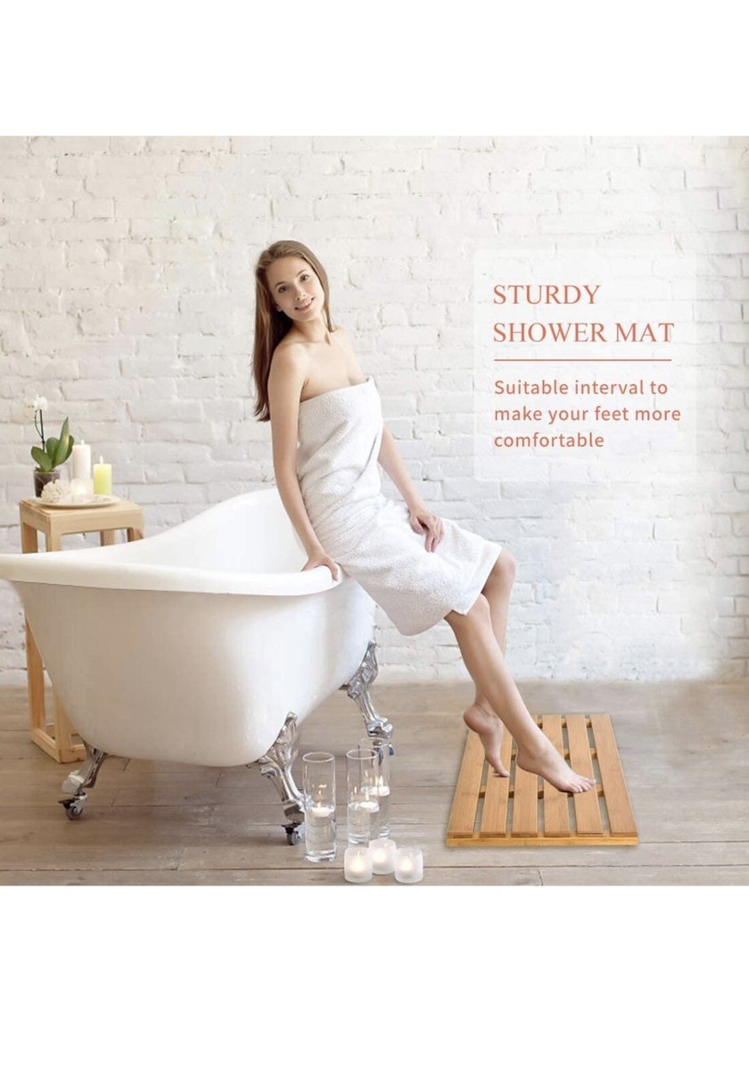 Portable Shower Deck Bamboo (a)