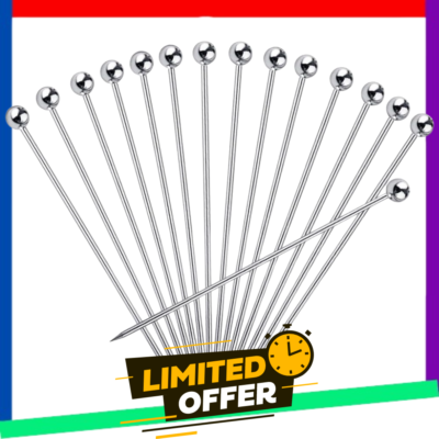 15PCS Stainless Steel Cocktail Picks - Reusable Martini & Bloody Mary Skewers - View #4