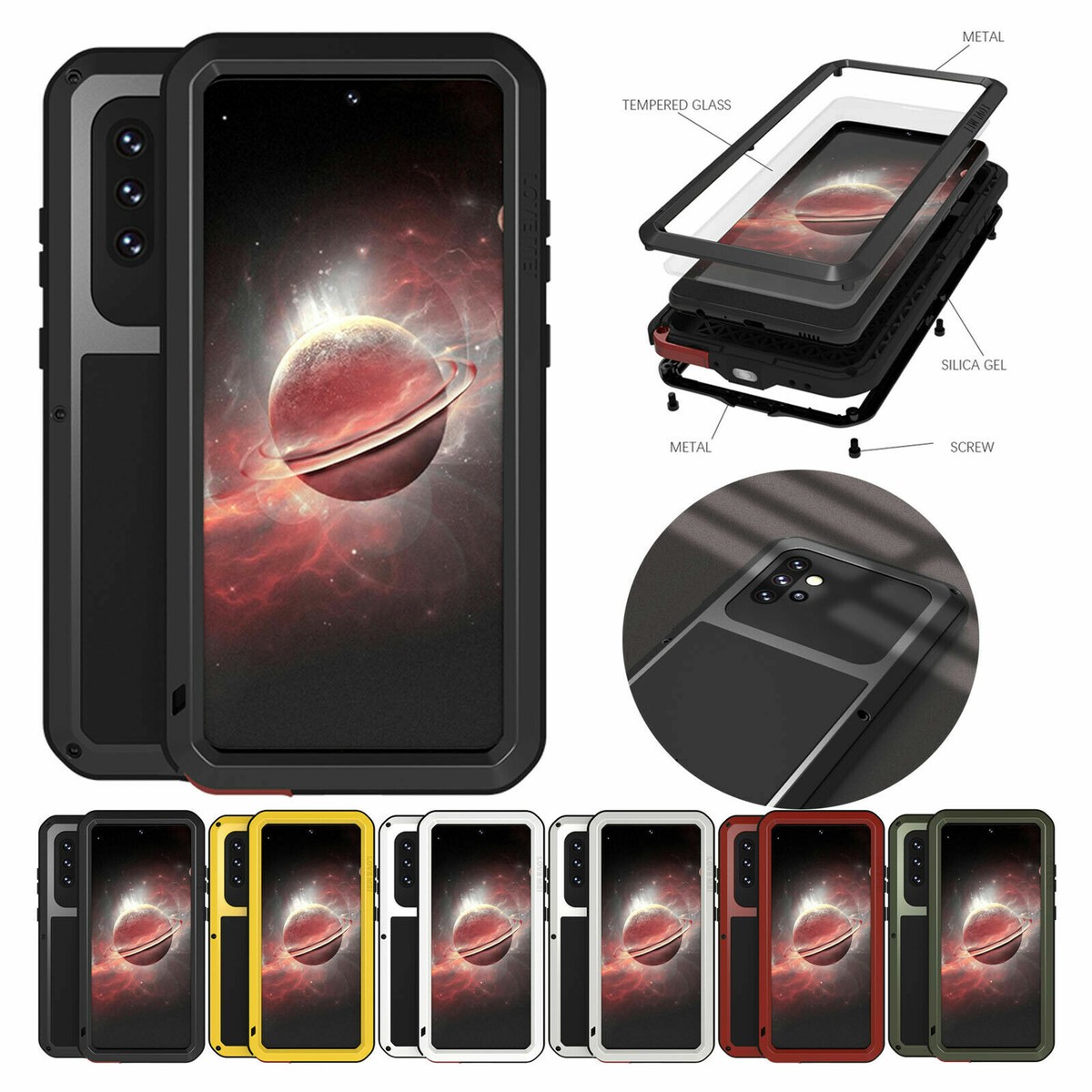 Fr Samsung S22 S23 Ultra A52 A53 5G LOVE MEI Heavy Duty Metal