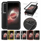 Fr Samsung S22 S23 Ultra A52 A53 5G LOVE MEI Heavy Duty Metal Gorilla Glass Case