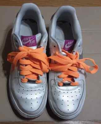 NIKE AIR FORCE 1 82 METALIC SILVER RAINBOW PRIDE LEDER SNEAKER UK 5,5 / 38,5