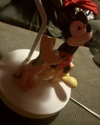 Vintage Underwriters Laboratories Lampada a palloncino Topolino & Plutone FUNZIONA! - Foto 7 di 10