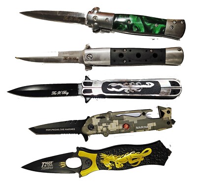5 For $25 Wholesale Lot Brand New Spring Assisted Opening Pocket Knives Lot 11