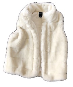 baby white fur vest
