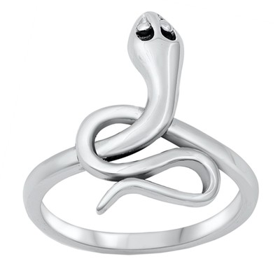 Looped Snake Wrap Ring 925 Sterling Silver 18.7mm Size 4-10