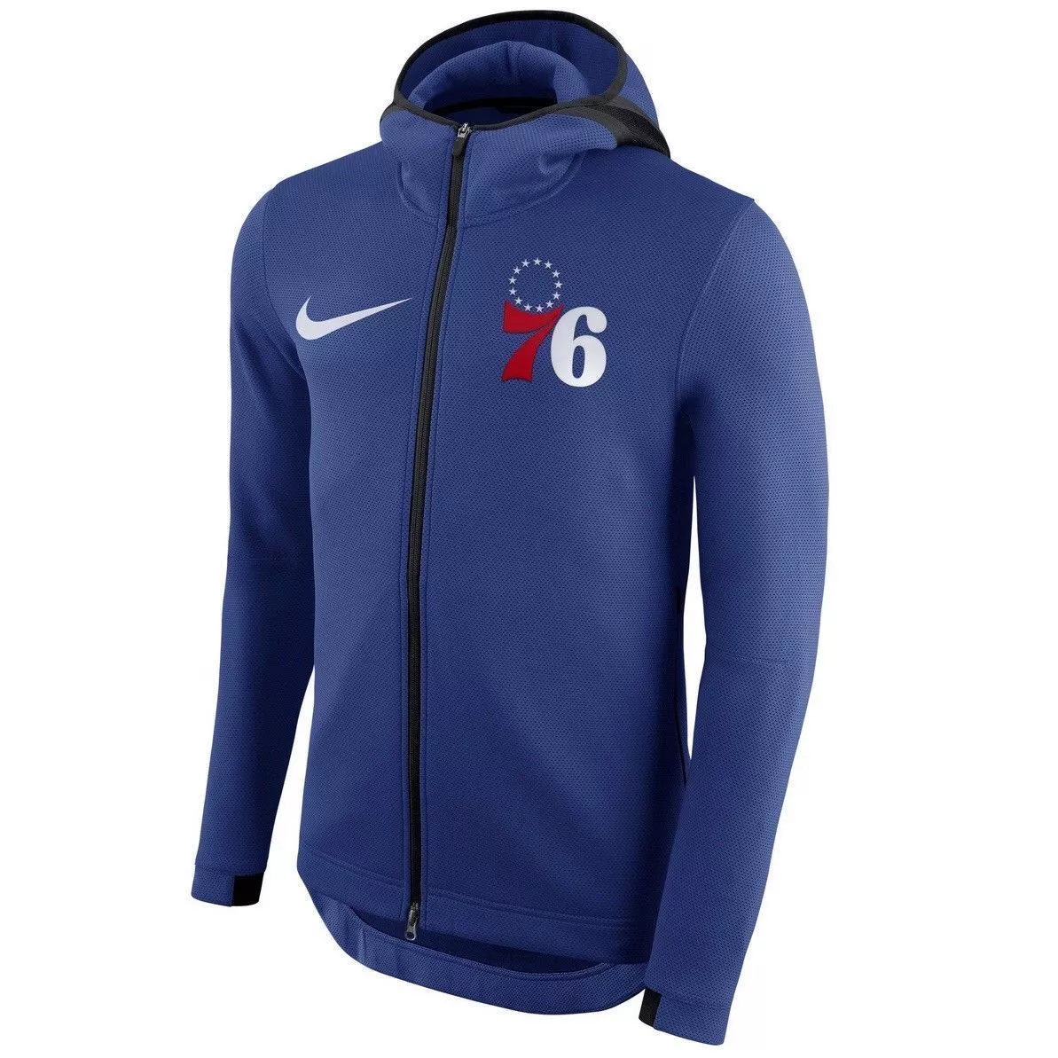 New Authentic Nike NBA 76ers Men&#039;s Full-Zip Showtime Hoodie Sixers | eBay