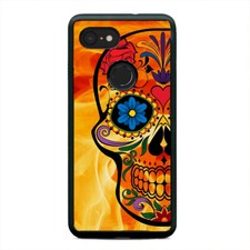 Day Of The Dead Sugar Skull Mexican Case Cover For Google Pixel 3 3XL 2XL