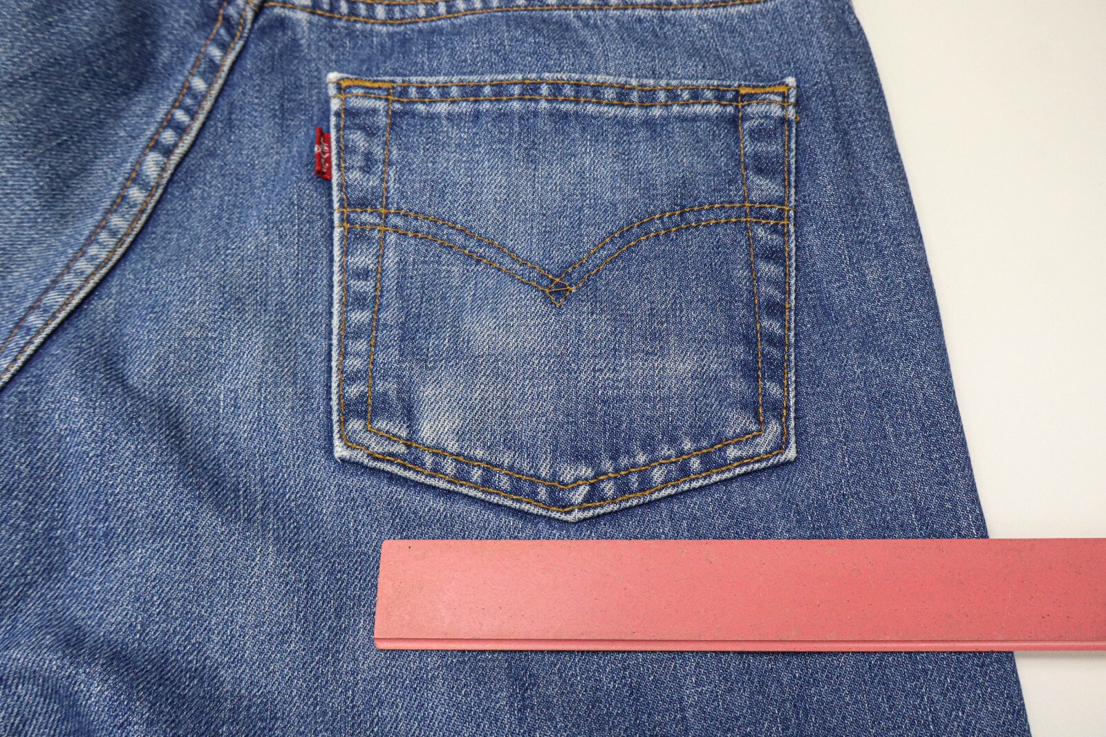 LEVI'S 521 02 Jeans Men's W32/~L29 Straight Fit Blue Denim Zip Fly thumbnail 8