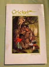 VINTAGE  January 1973 Cricket Magazine For Children, order cards attached