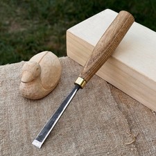 Cincel de talla plana de 0,4"" detalle geométrico talla de madera carpintería de precisión