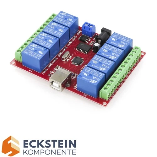 8-Kanal Relais Modul 12V/220V Relay Shield Control Interface USB Relais Module