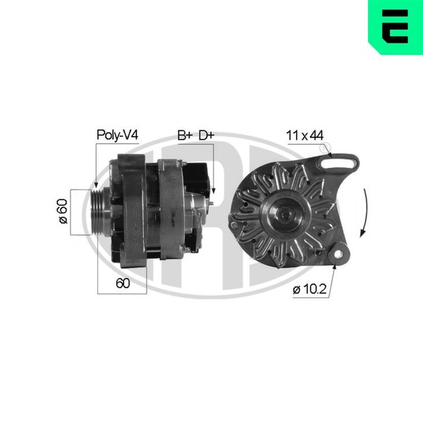 Lichtmaschine Generator Lima ERA 210219A FüR Fiat 14V Panda UNO Punto Palio 600-image