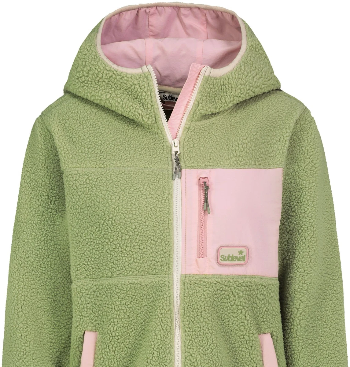 Sublevel Damen Fleecejacke Damenjacke Jacke Teddyjacke Kapuzenjacke LSL-568