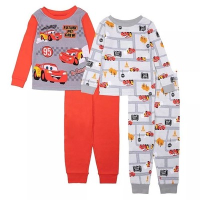 Disney Cars Lightning McQueen Future Pit Crew 4-Piece Character Pajama Set