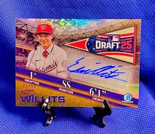 2025 Bowman Draft 1st Chrome Prospect Draft Night Auto Gold ELI WILLITS /50