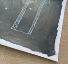 Original 14 by 17-inch Abstract Mixed Media Painting High Tension Power Lines — photo 2