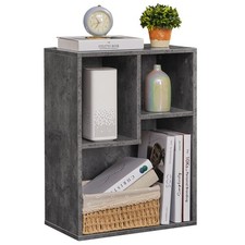 VECELO 3-Cube Small Bookshelf, Modern Bookcases with Shelves Height Up to 12.8 I