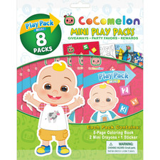 COCOMELON MINI COLORING PLAY PACKS 8 PACK NEW SEALED BIRTHDAY PARTY