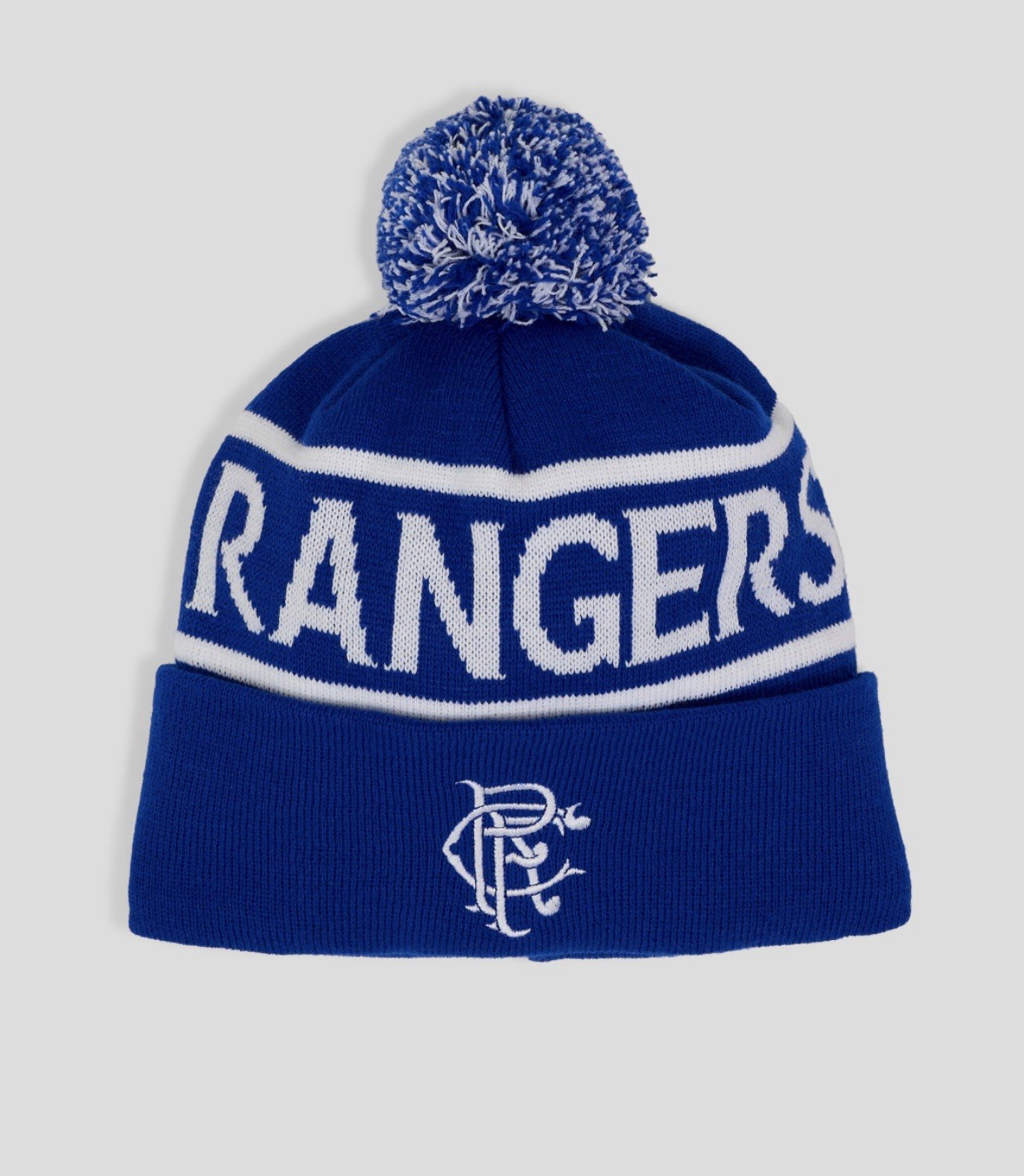 Official Glasgow Rangers FC Crest Beanie Bobble Hat / One Size Adults BNWT