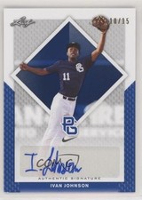 2016 Leaf Perfect Game National Showcase Blue 10/15 Ivan Johnson Auto 1b3