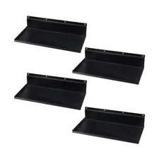 Metal Slatwall Shelves, 4 Pack 17×8 Inch Slat Wall Hanging Shelf Accessorie