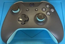 Modded Genuine Microsoft Xbox ONE Wireless Controller 1708 Gray Teal Blue (READ)