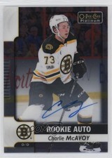 2017-18 O-Pee-Chee Platinum Rookie Autos Charlie McAvoy #R-CM Auto f0l