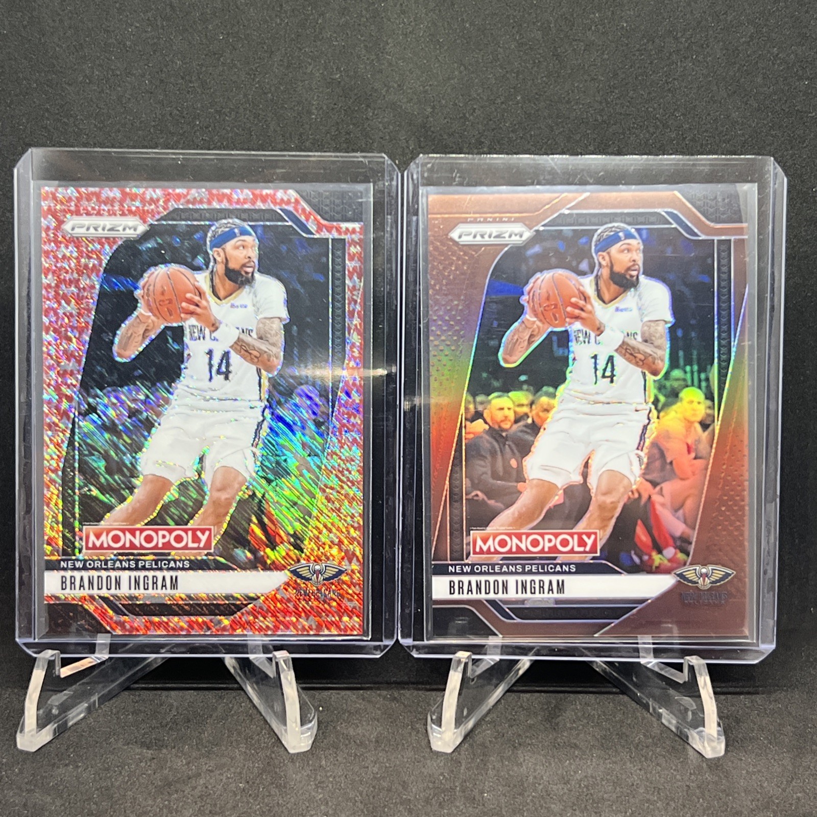 Brandon Ingram 2024 Prizm Monopoly #62 Red Millionaire Shimmer 