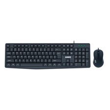 Laser Wired Keyboard Mouse Combo Full Size Ergonomic Plug and Play