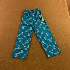 NFL Youth Small (5-6) Teal Miami Dolphins All Over Print Pajama Pants New