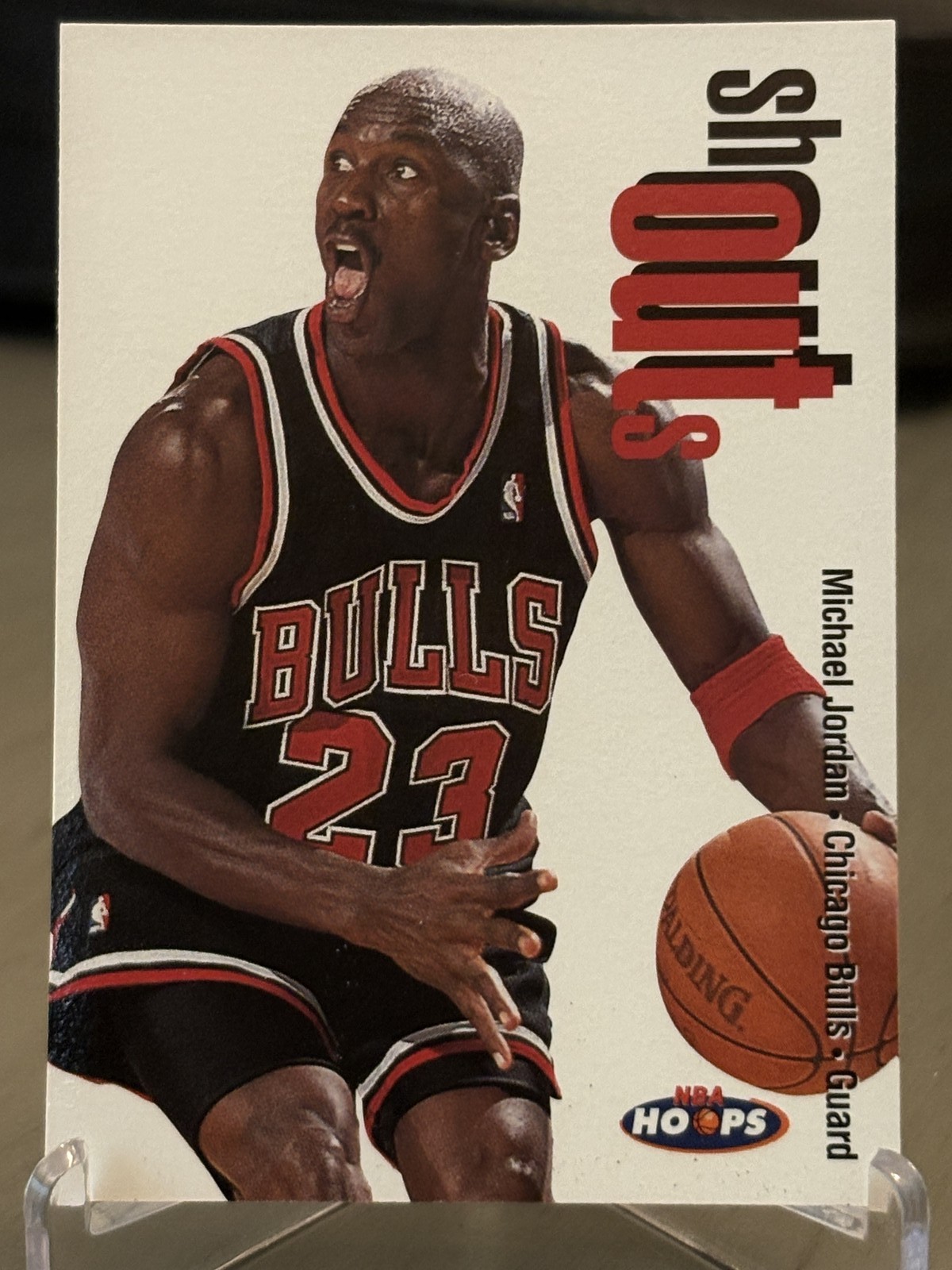 1998-99 SkyBox NBA Hoops Michael Jordan Shout Outs INSERT #13 of 30 SO Bulls