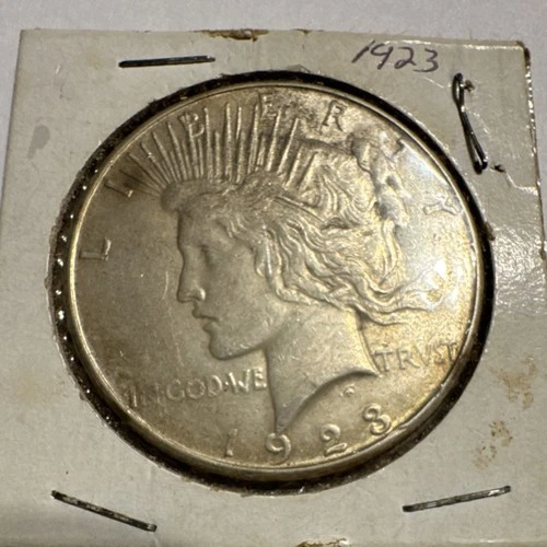 1923 Peace Dollar $1 Silver Coin Circulated 0.9 Fineness Business Strike