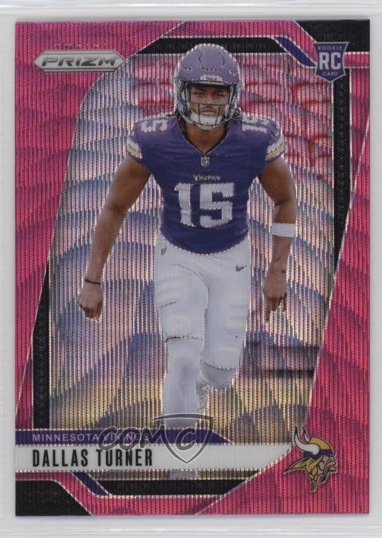 2024 Panini Prizm Rookies Pink Wave Prizm Dallas Turner #324 1pk2