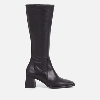 VAGABOND SHOEMAKERS Damen Vagabond Schuhmacher Hedda Leder Kniehohe Absatz Stiefel in Schwarz