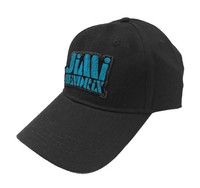 Jimi Hendrix Baseball Cap Blau Stencil Logo Nue Offiziell Schwarz Strapback Size