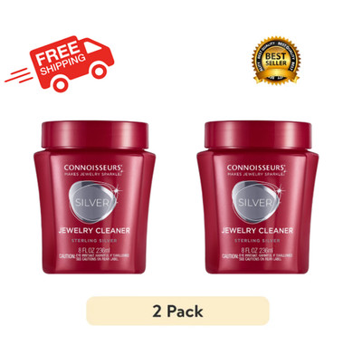 (2 PACK) Connoisseurs Silver Jewelry Cleaner, Liquid Dip Jewelry Cleaner in Red