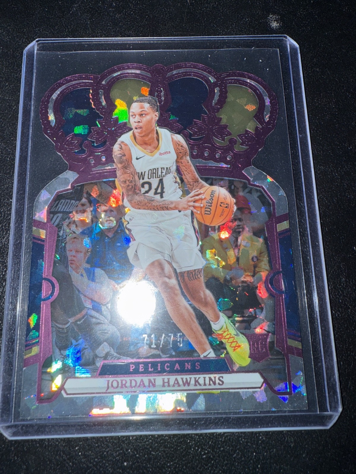 Jordan Hawkins 2023 Panini Crown Royale #84 Crystal Pink Rookie RC /75 Pelicans