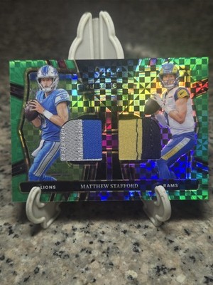 2024 Select Matthew Stafford Multiverse GREEN Dual Patch Jersey /5 Lions Rams