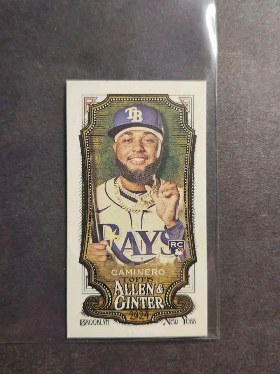 2024 Topps Allen & Ginter Junior Caminero Mini RC Rookie Card #92