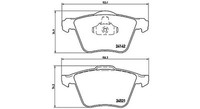 Magneti Marelli Bremsbelagsatz, Scheibenbremse Vorderachse U.A. FüR Ford, Volvo
