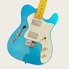 New TL Style Blue electric guitar Maple fingerboard Semi-hollow body