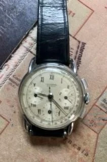 Orologio Cronografo Vintage Universal Geneve Compax, Funzionante Servizio Recente