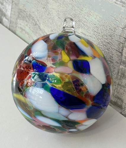 Mundgeblasene bunte Kunst Glaskugel Blick Kugel Freundschaft Sonnenfänger Ornament 4 Zoll - Bild 5 von 5