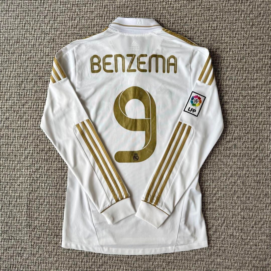 Karim Benzema Real Madrid #9 2011-12 Home Jersey Adidas M LFP